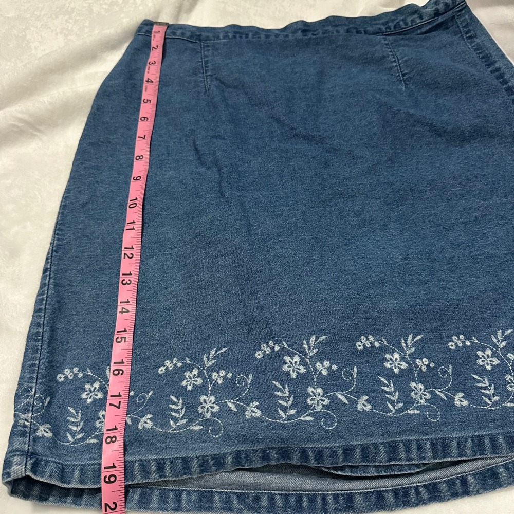Vintage Style Denim Mini Skirt Size 14 - Picture 8 of 8
